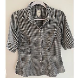 Simons short sleeves checked blouse
